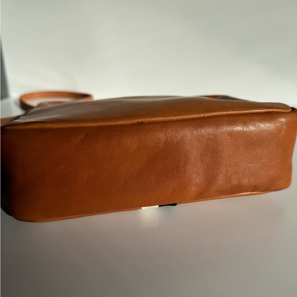 Clare V Midi Sac Natural with Stripes Leather Crossbody Bag - Picture 5 of 15